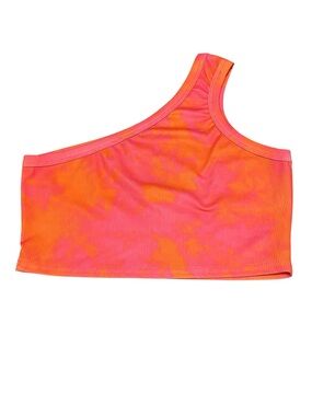 PrettyLittleThing Pink Tie Dye One Shoulder Crop Top